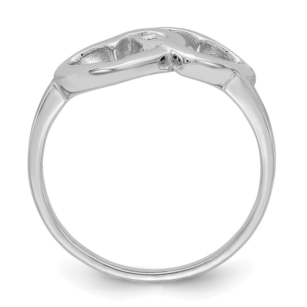 Sterling Silver Diamond Accent Intertwined Heart Ring