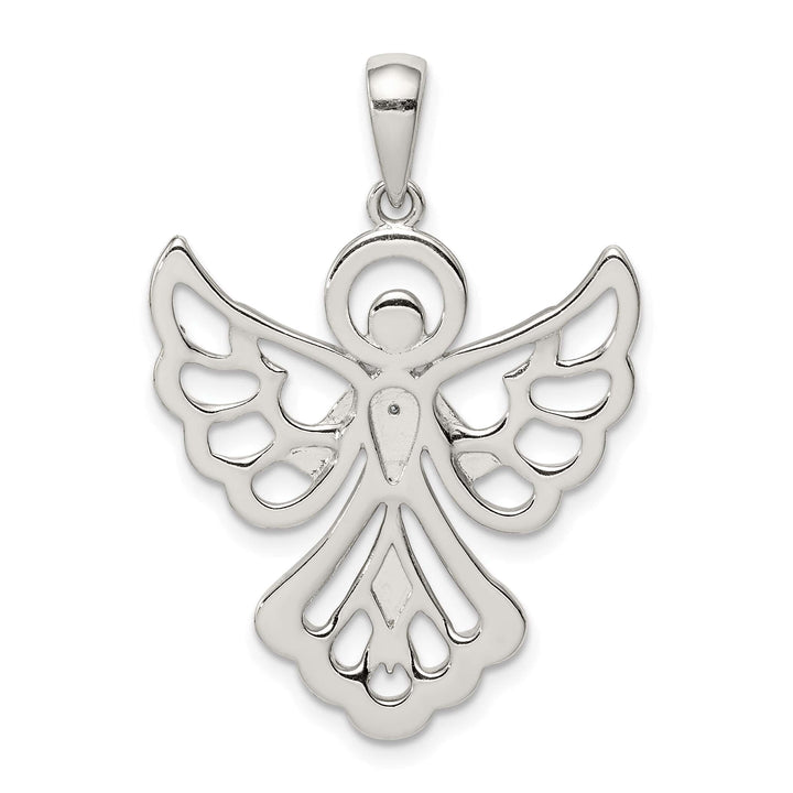 Sterling Silver Diamond and D.C. Angel Pendant