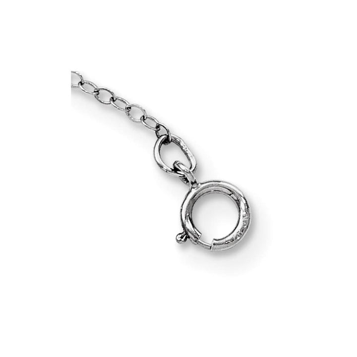 Sterling Silver Diamond and Sapphire Cross 18 inch Necklace