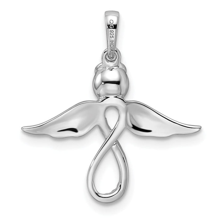 Sterling Silver Diamond Angel Pendant