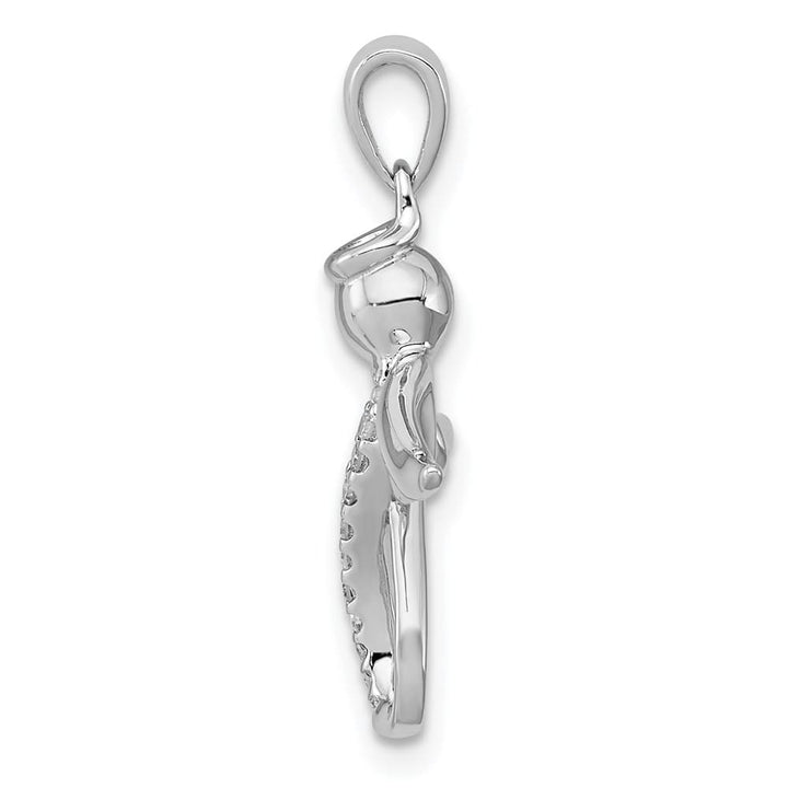 Sterling Silver Diamond Angel Pendant