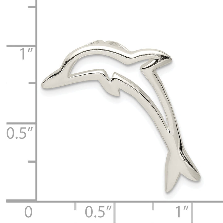 Sterling Silver Dolphin Chain Slide