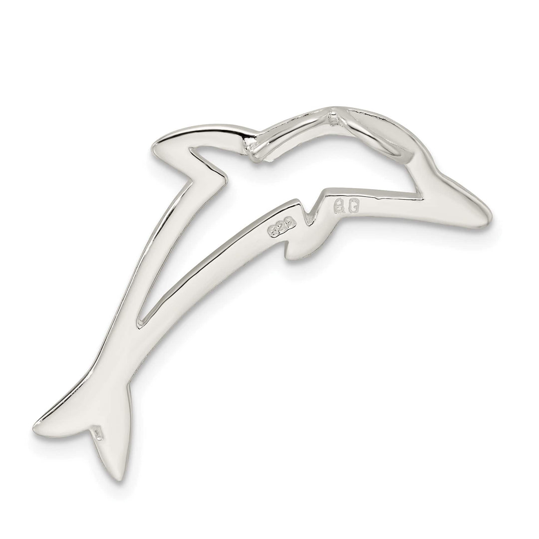 Sterling Silver Dolphin Chain Slide
