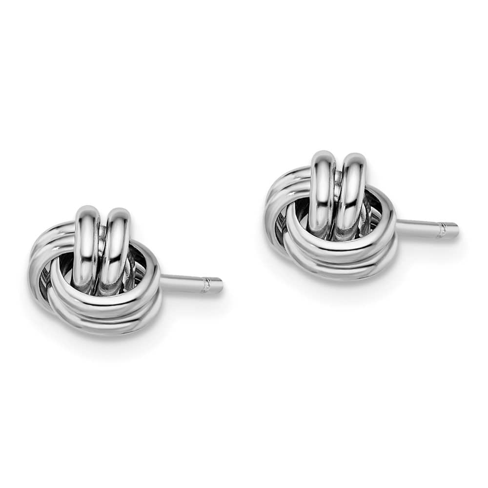 Sterling Silver Double Knot Post Earrings