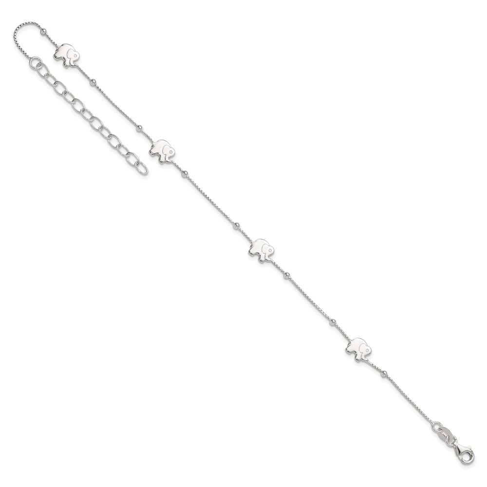 Sterling Silver Elephant Anklet