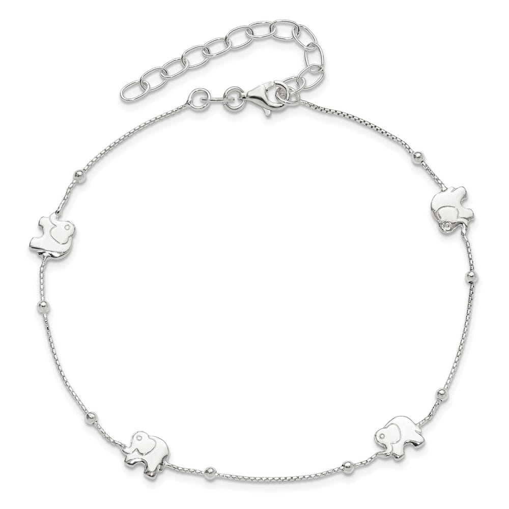 Sterling Silver Elephant Anklet