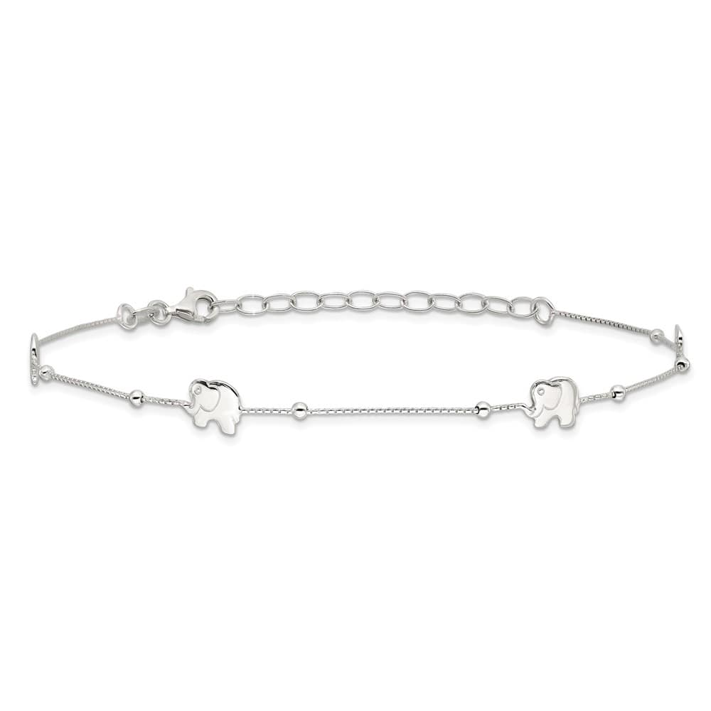 Sterling Silver Elephant Anklet