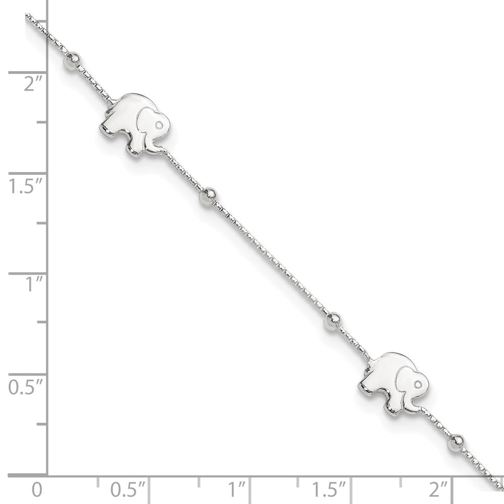 Sterling Silver Elephant Anklet