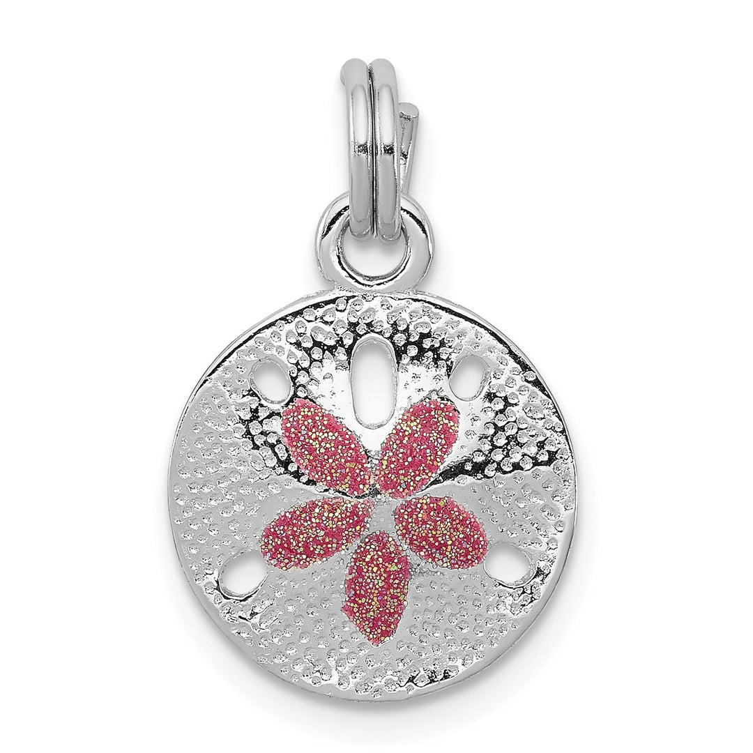 Sterling Silver Enameled Sand Dollar Charm
