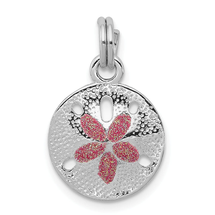 Sterling Silver Enameled Sand Dollar Charm