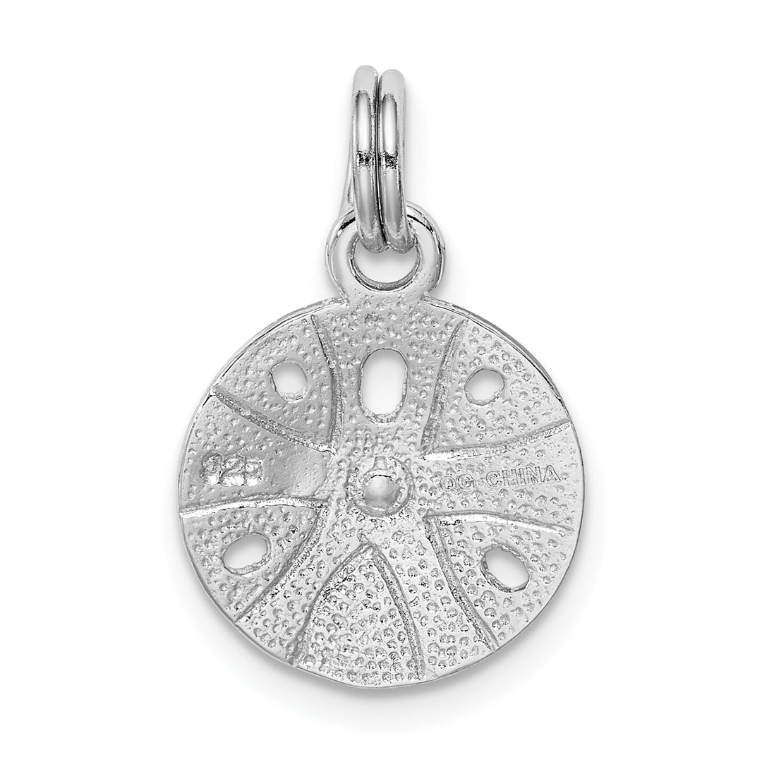 Sterling Silver Enameled Sand Dollar Charm