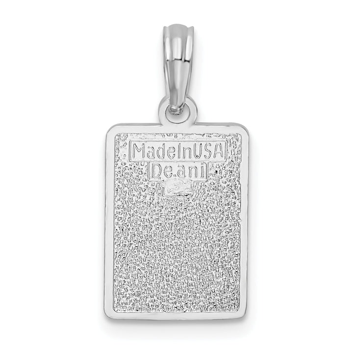 Sterling Silver Enameled Small Key West Mile 0 Pendant