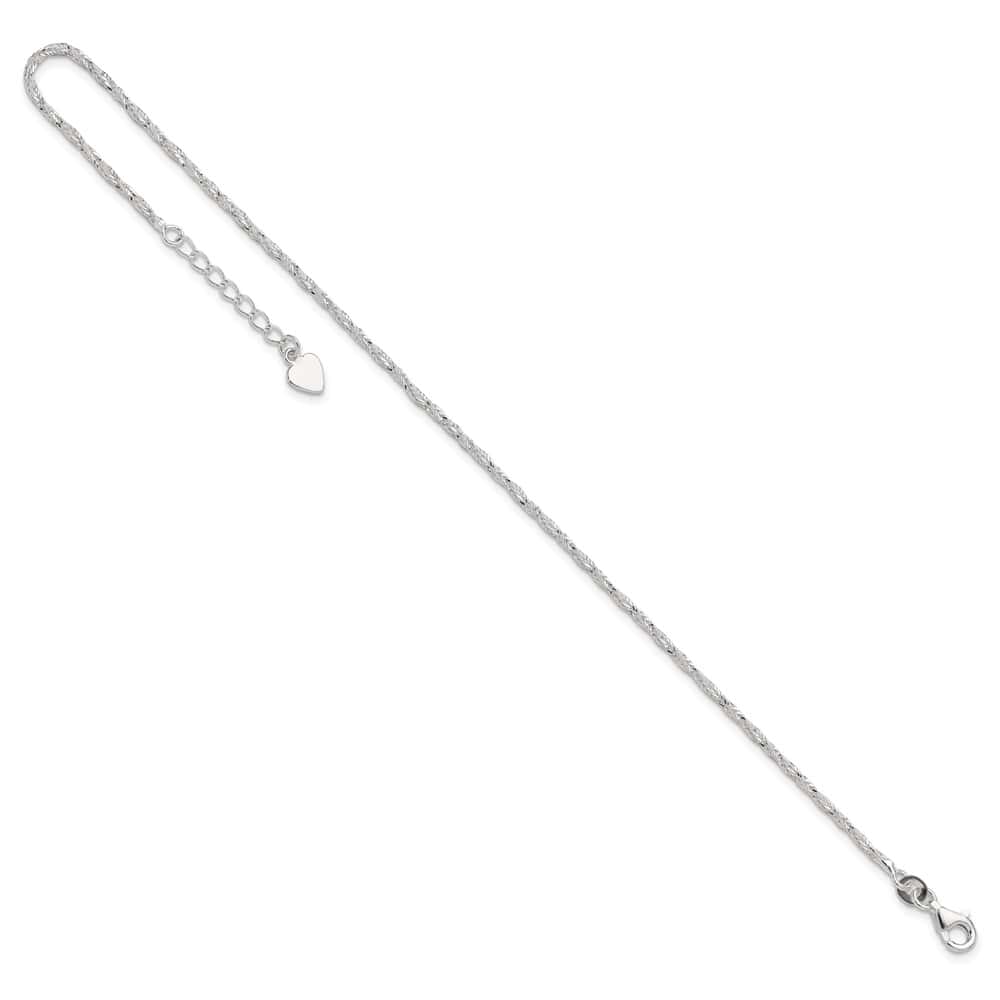 Sterling Silver Fancy Anklet