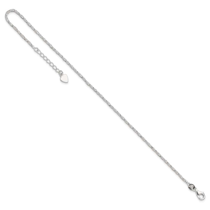 Sterling Silver Fancy Anklet