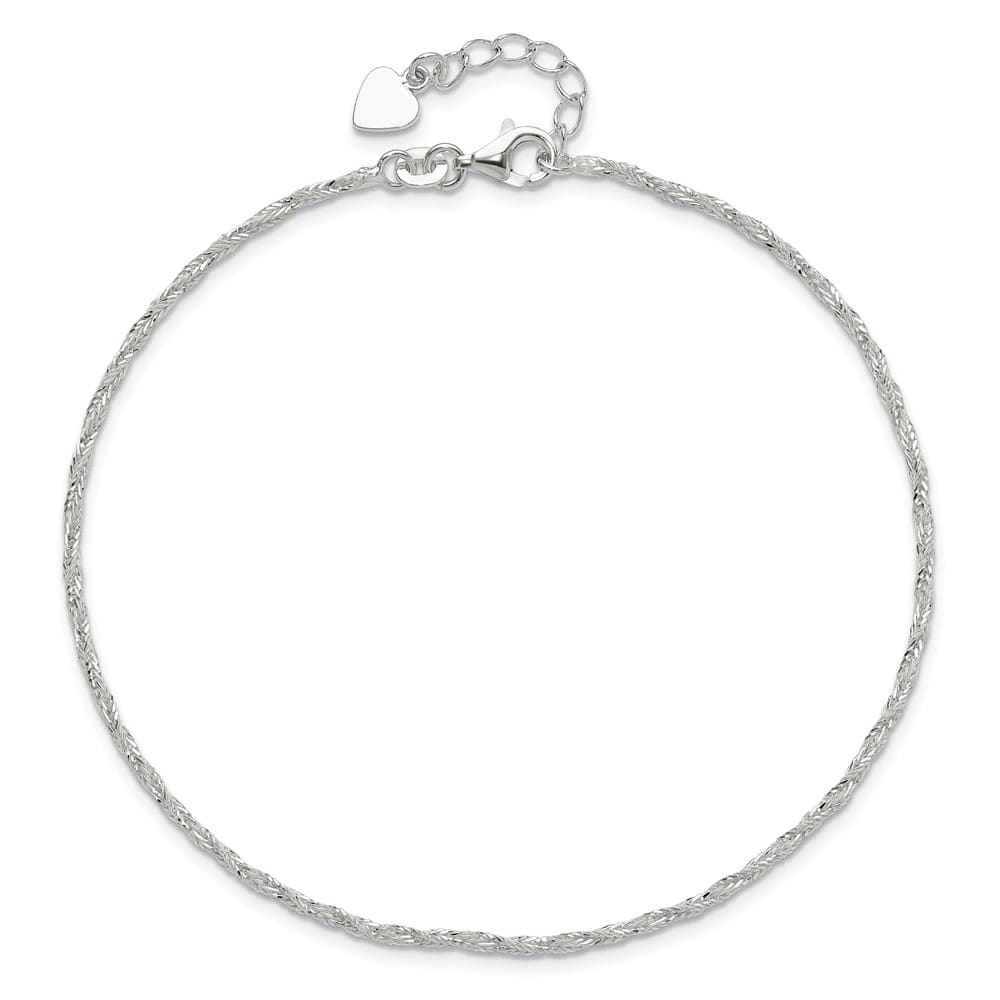 Sterling Silver Fancy Anklet