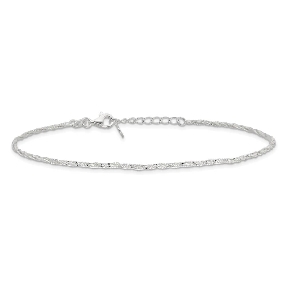 Sterling Silver Fancy Anklet