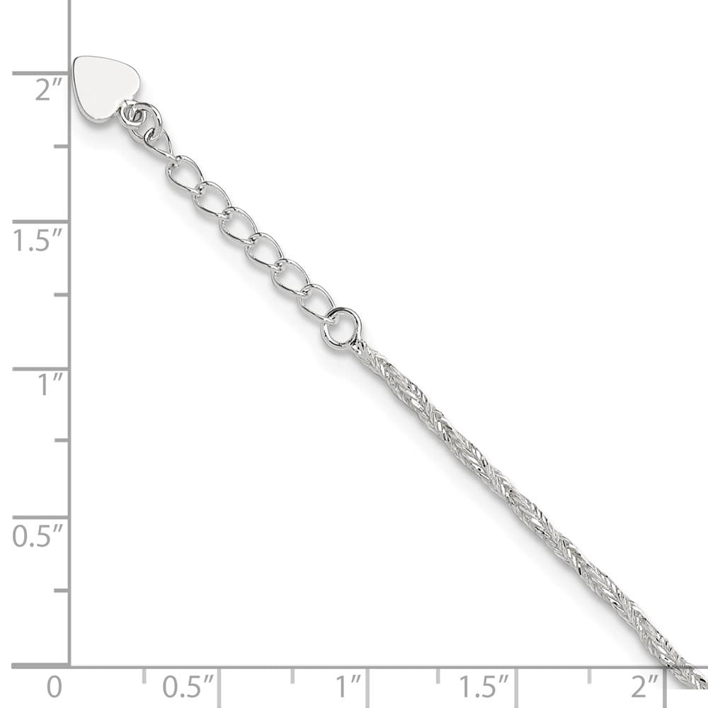 Sterling Silver Fancy Anklet