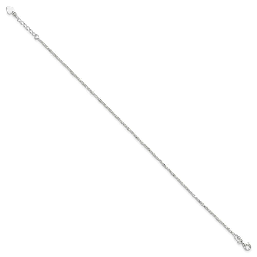 Sterling Silver Fancy Anklet