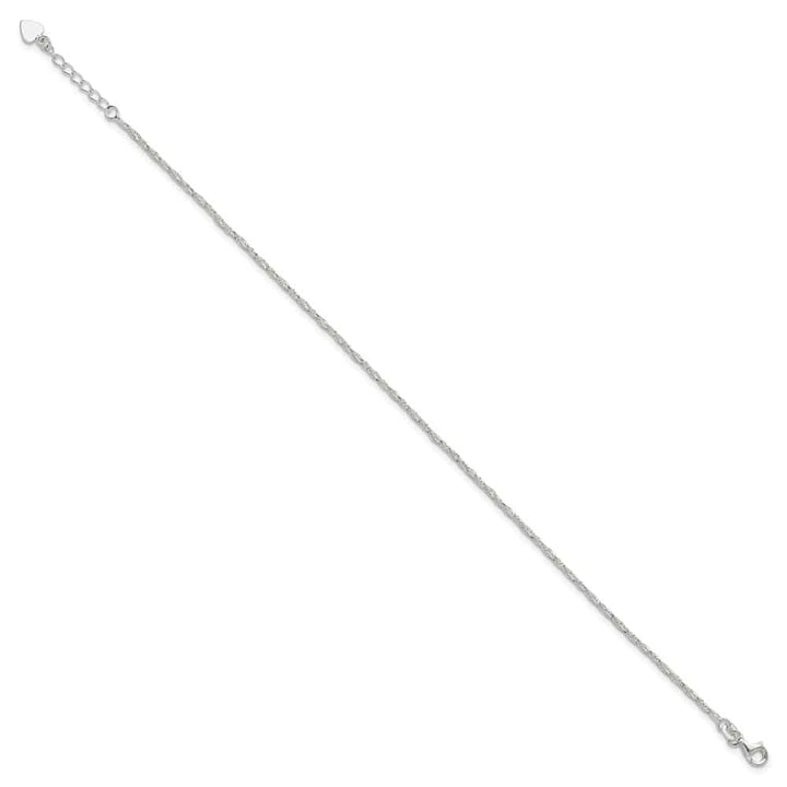 Sterling Silver Fancy Anklet