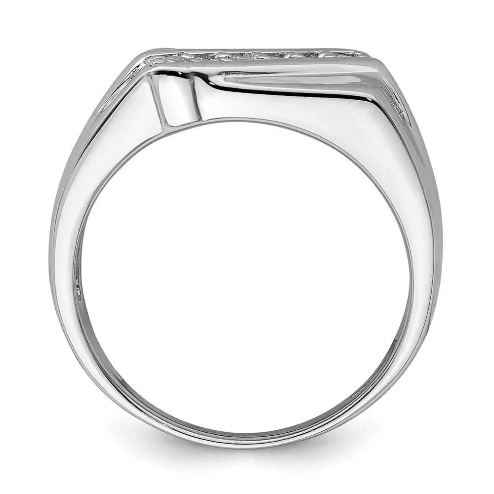 Sterling Silver Fancy CZ Men's Ring