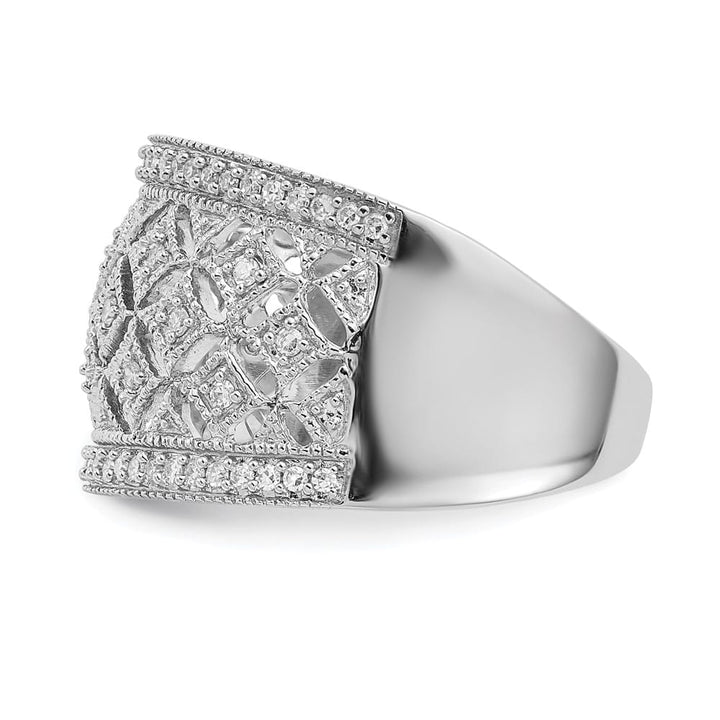 Sterling Silver Fancy Diamond Band