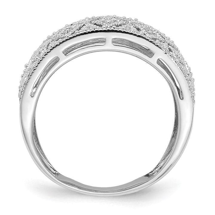Sterling Silver Fancy Diamond Band