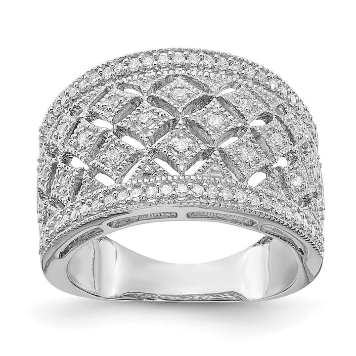 Sterling Silver Fancy Diamond Band