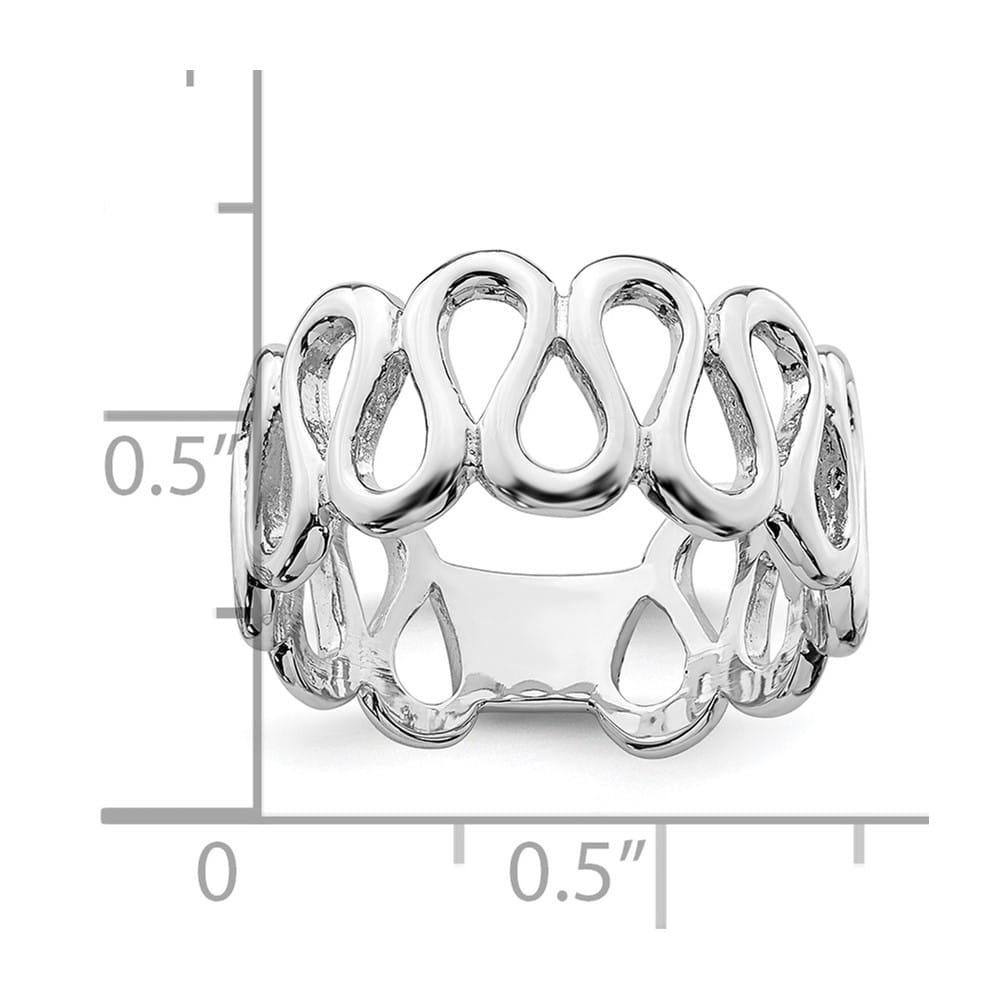 Sterling Silver Fancy Swirls Band