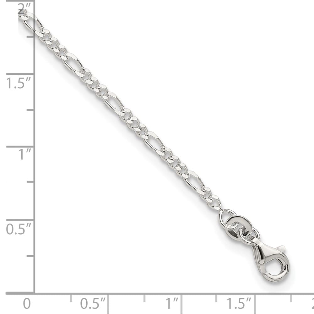 Sterling Silver Figaro 2.2 mm Anklet