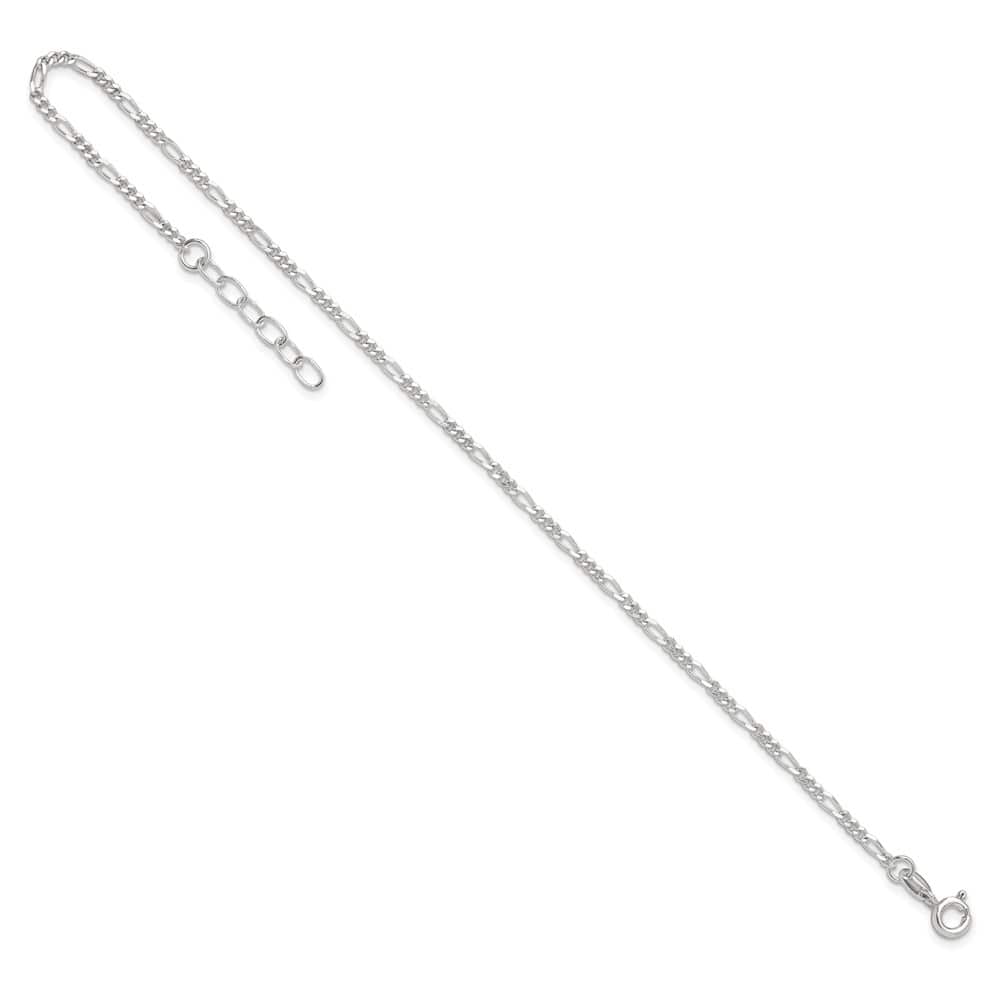Sterling Silver Figaro on Figaro Link Anklet