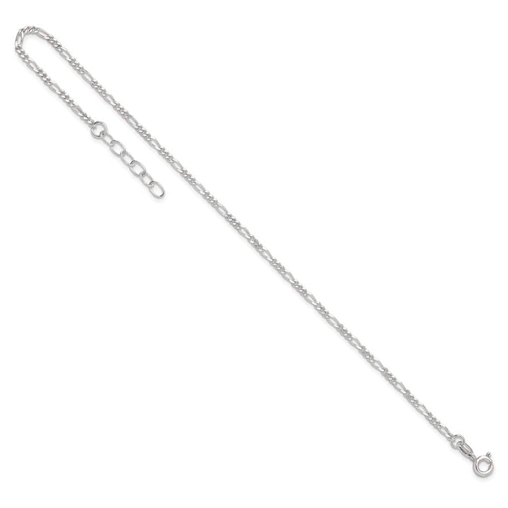 Sterling Silver Figaro on Figaro Link Anklet