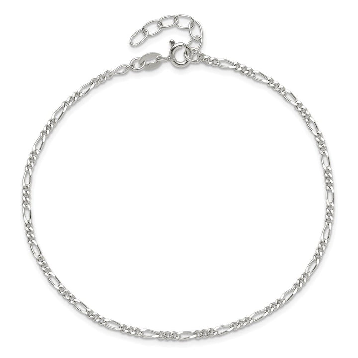 Sterling Silver Figaro on Figaro Link Anklet