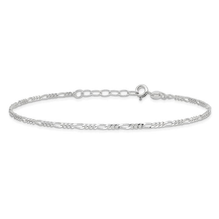 Sterling Silver Figaro on Figaro Link Anklet