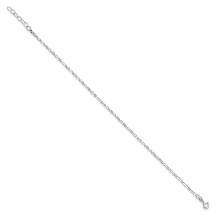 Sterling Silver Figaro on Figaro Link Anklet