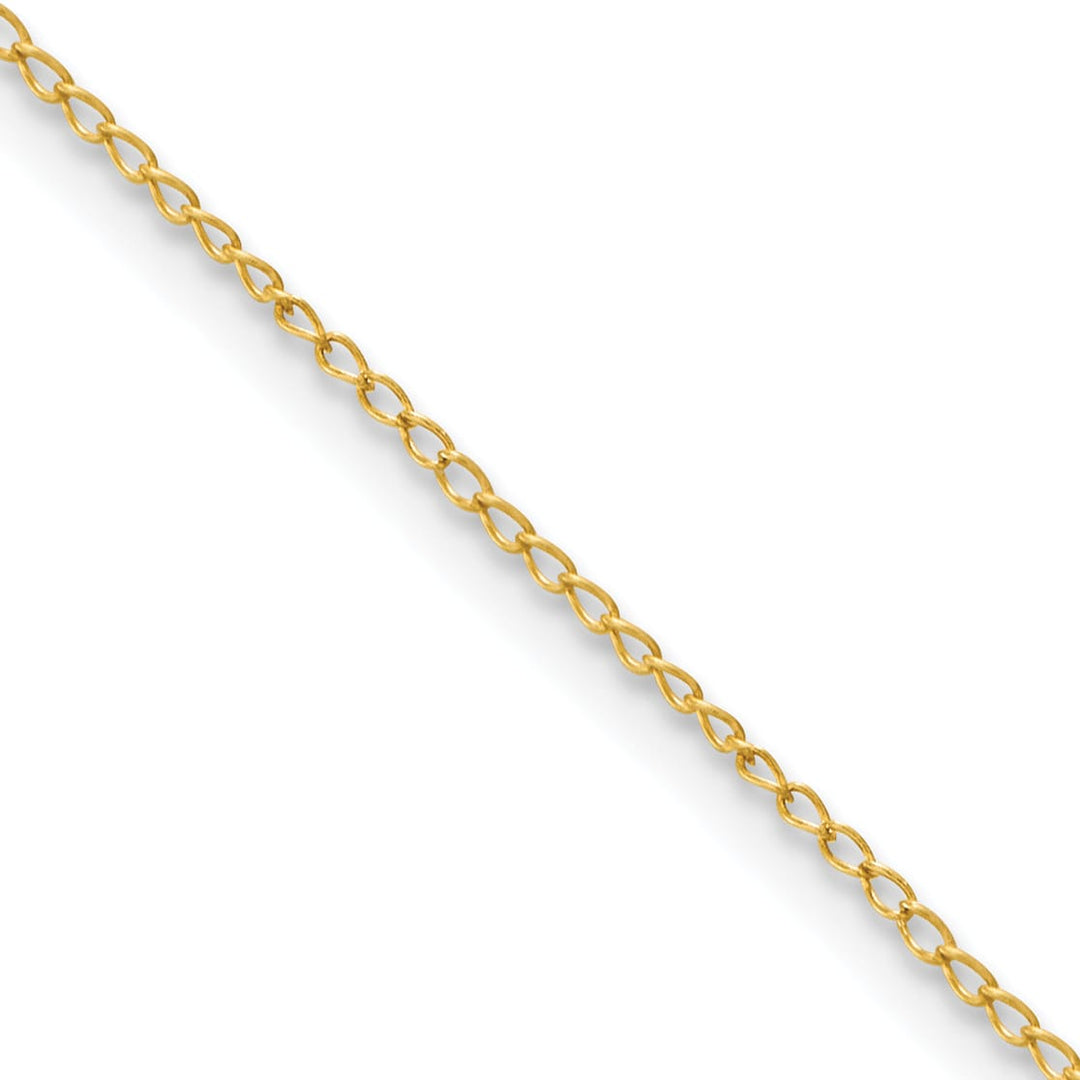 Sterling Silver Flash Gold Finish Curb Chain