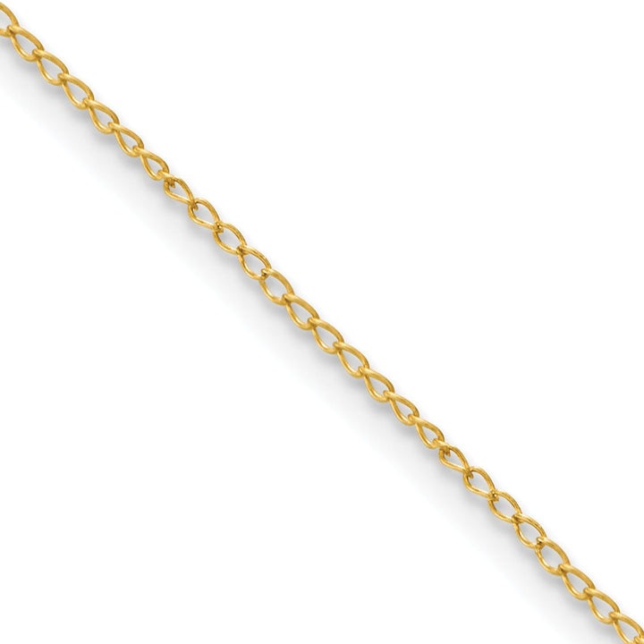 Sterling Silver Flash Gold Finish Curb Chain
