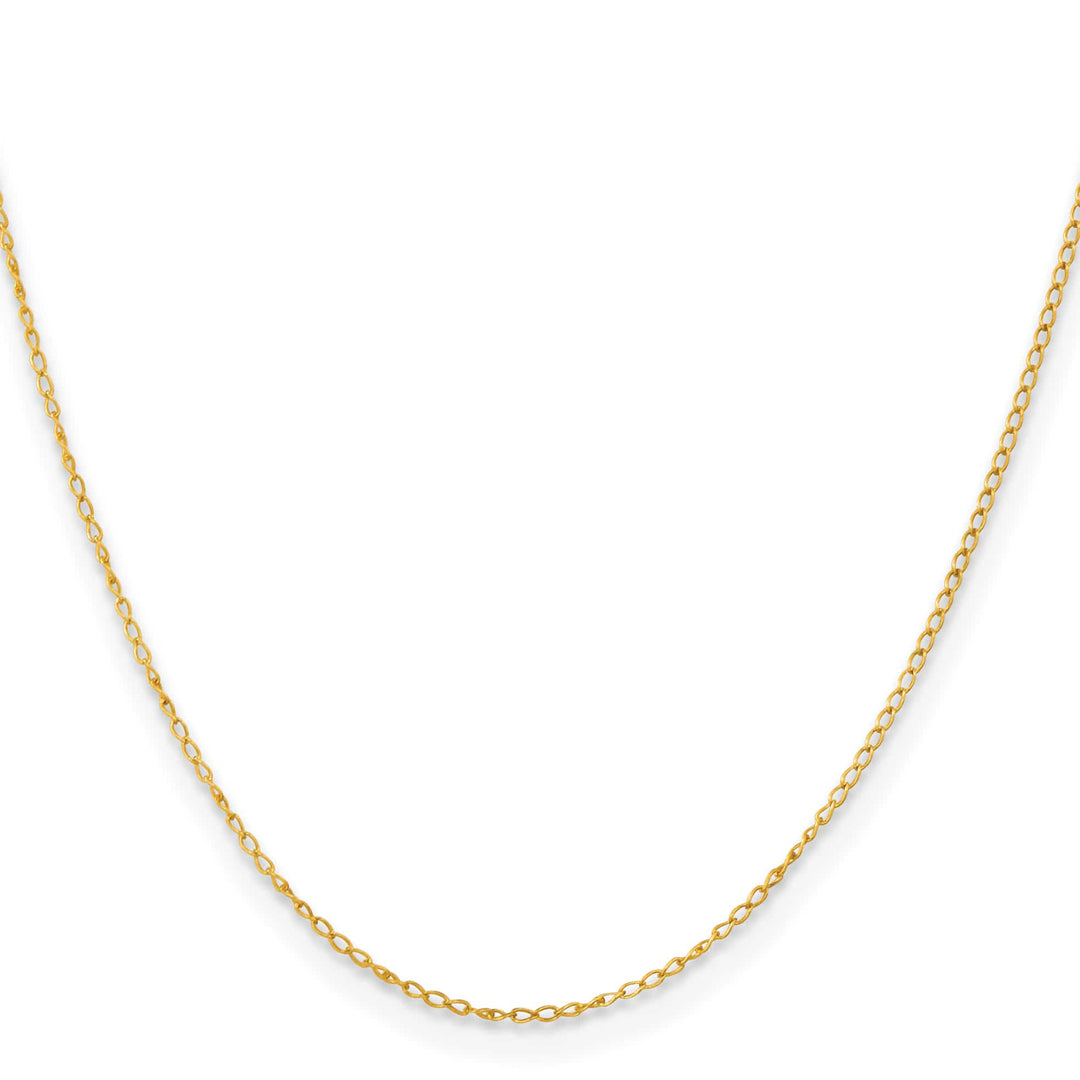 Sterling Silver Flash Gold Finish Curb Chain