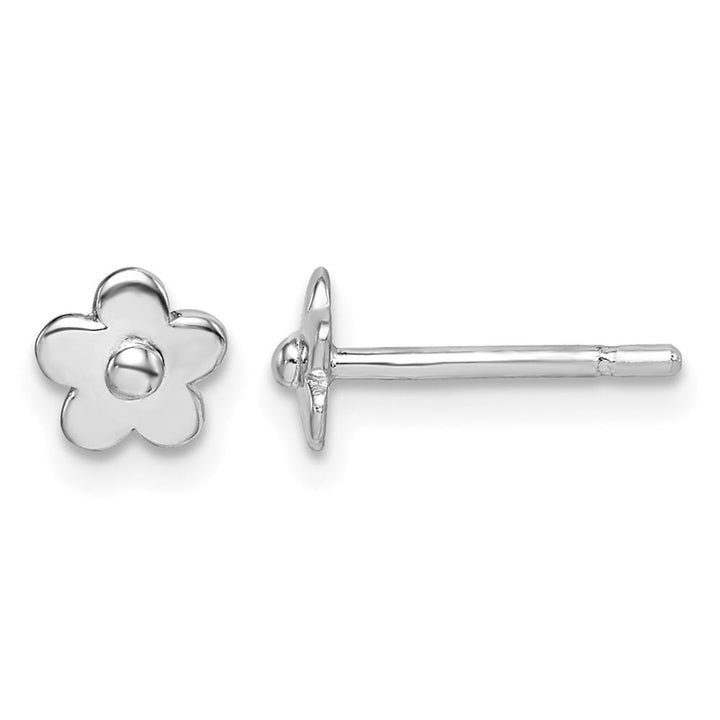 Sterling Silver Flower Petite Post Earrings