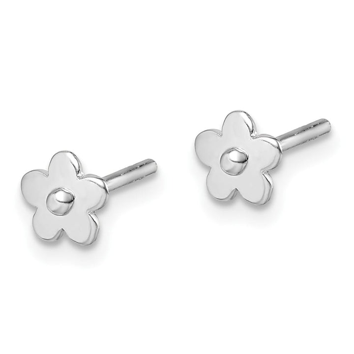 Sterling Silver Flower Petite Post Earrings