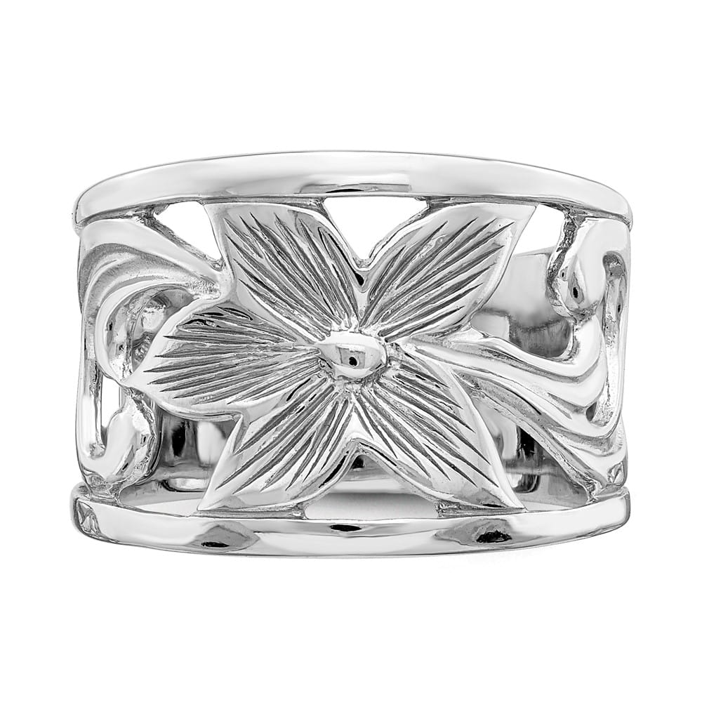 Sterling Silver Flower Ring Stock Size 7 Ring Are Refundable