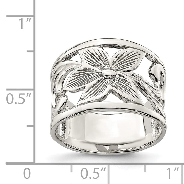 Sterling Silver Flower Ring Stock Size 7 Ring Are Refundable