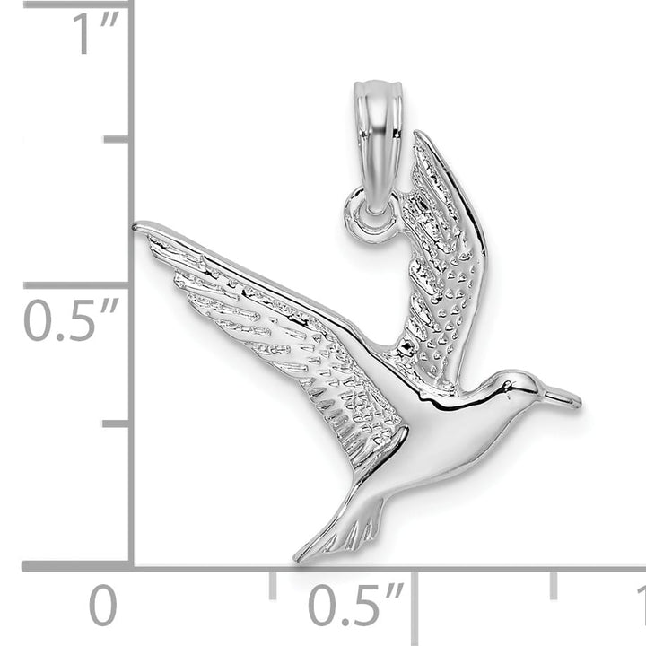 Sterling Silver Flying Seagull Pendant