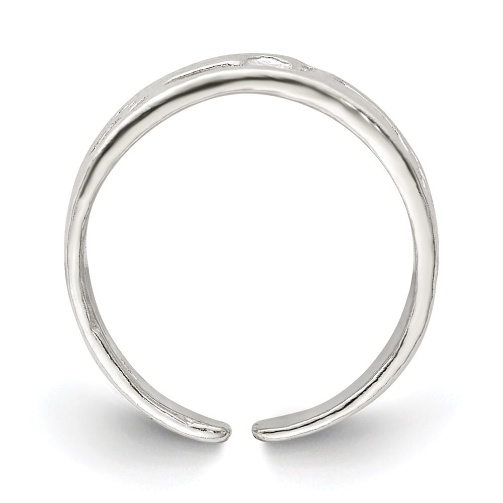 Sterling Silver Foot Print Toe Ring