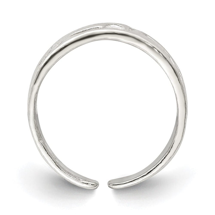 Sterling Silver Foot Print Toe Ring