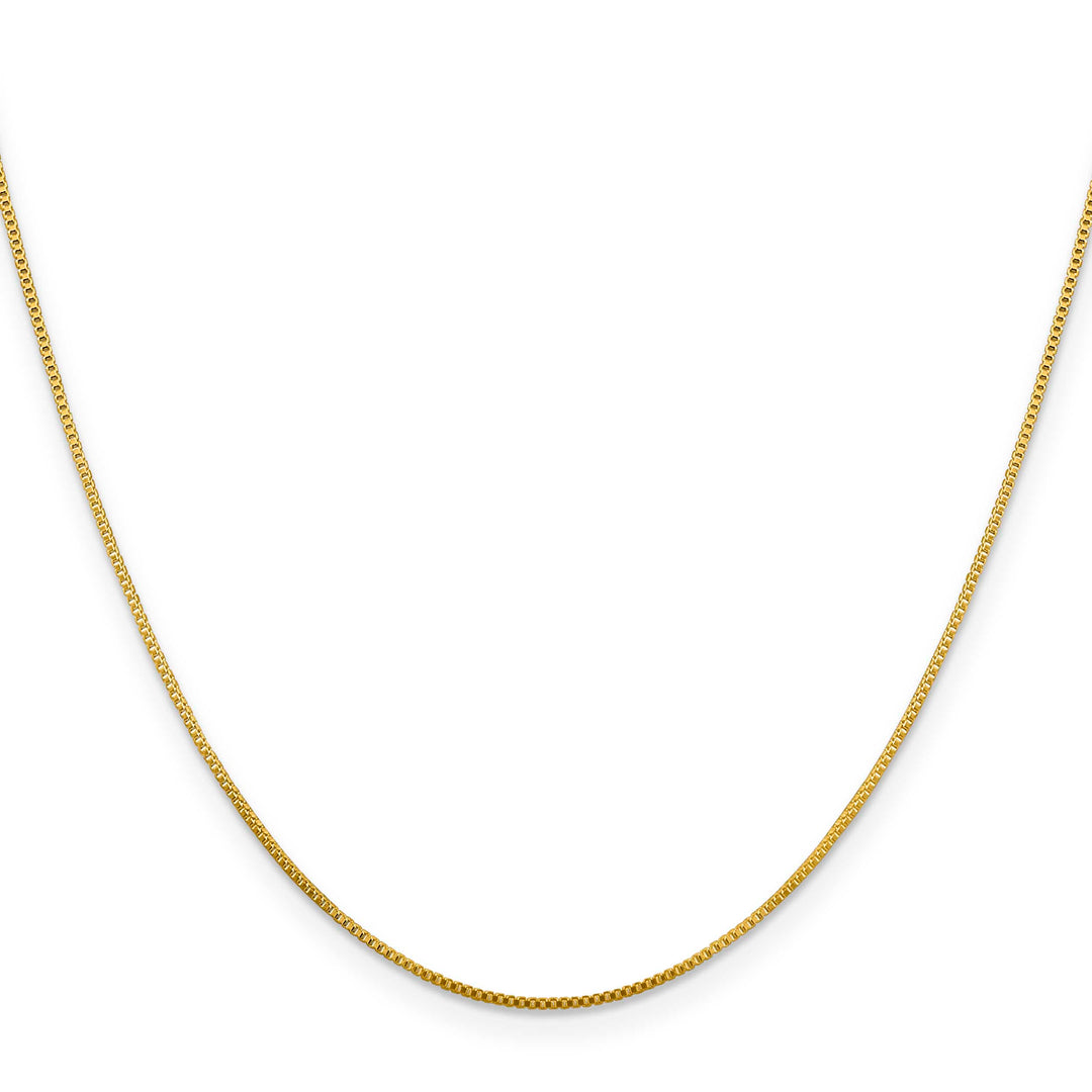 Sterling Silver Gold Finish .8mm Box Chain