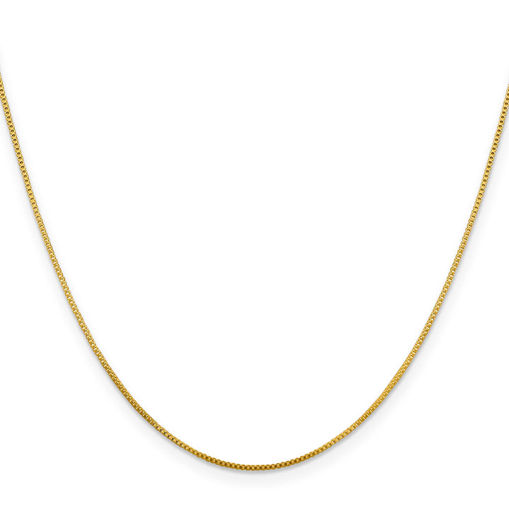 Sterling Silver Gold Finish .8mm Box Chain