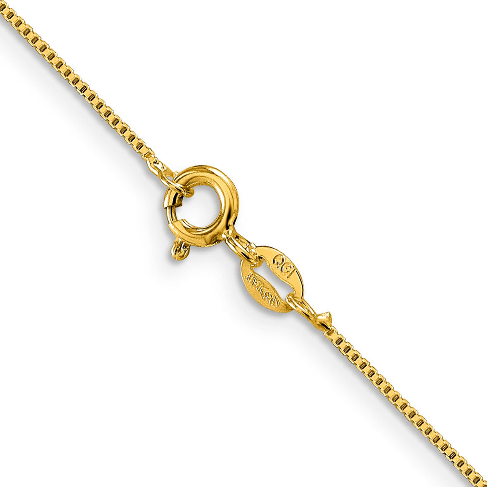 Sterling Silver Gold Finish .8mm Box Chain