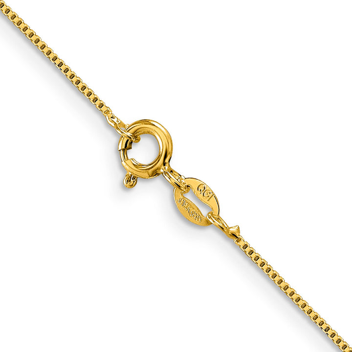 Sterling Silver Gold Finish .8mm Box Chain