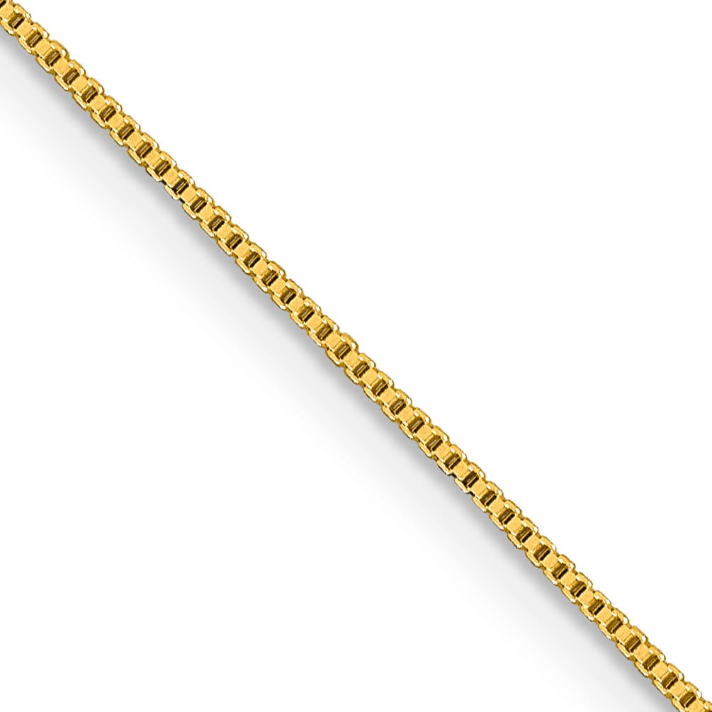 Sterling Silver Gold Finish .8mm Box Chain