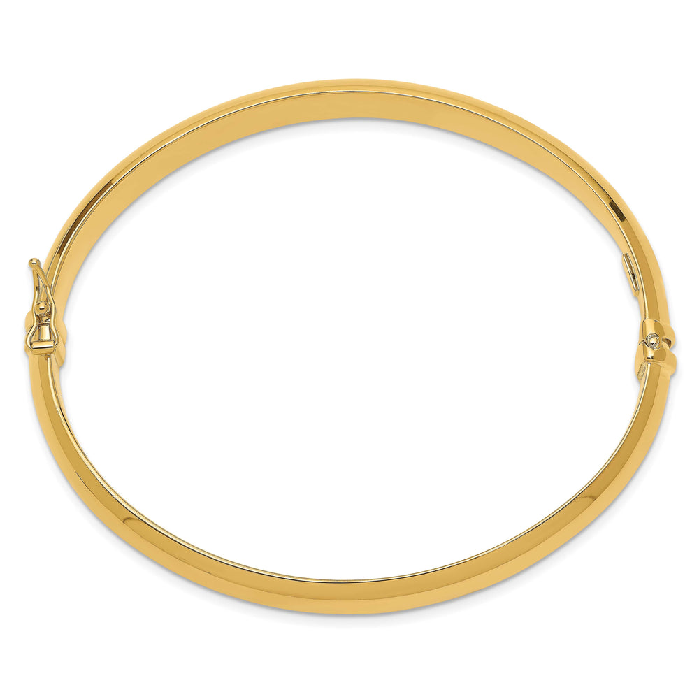 Sterling Silver Gold-plated Polished 8mm Hinged Bangle